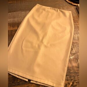 Sincerely Jules Faux Leather Tan Vegan Pencil Skirt